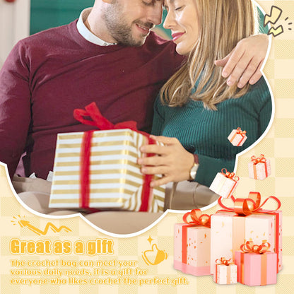 54 Pcs Crochet Hooks Set, Crochet Needles Set with Purple Storage Case, Ergonomic Knitting Needles Blunt Needles Stitch Marker DIY Hand Knitting Craft Art Tools for Beginners