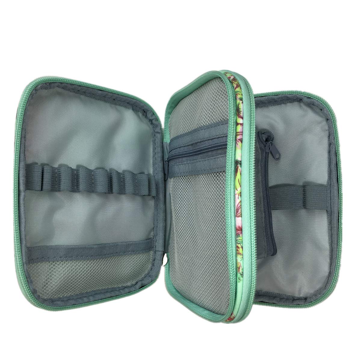 New Crochet Hook Case Without Hooks and Accessories, Zipper Storage Organizer Bag with Web Pockets for Various Crochet Needles/Knitting Accessories/Crochet Hook Kit Tools, Lightweight, Easy to Hold