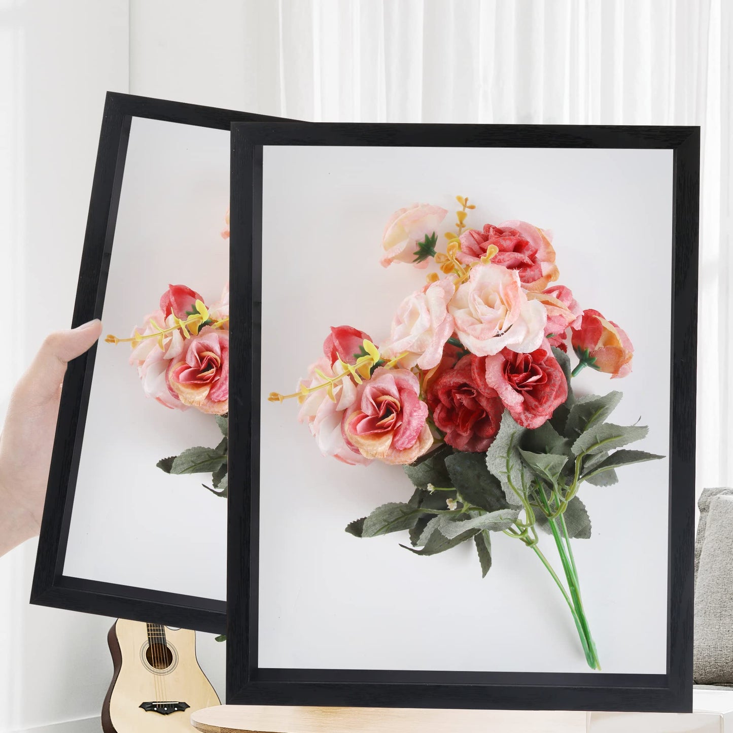 11x14 Shadow Box Frame, Display Case, Memory Box, Wood Picture Frame Black, 1 Pack