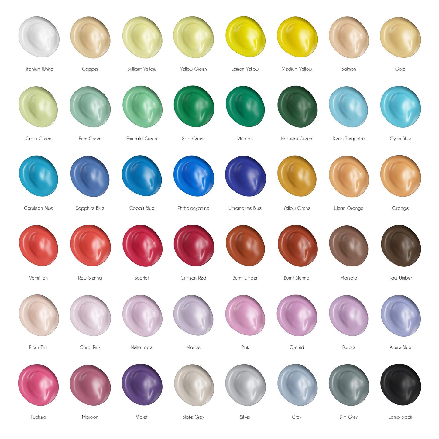 Oil Paint Set 48 x 12mL (0.4Oz) Pack of 48 Tubes of Oil Paints for Canvas Painting