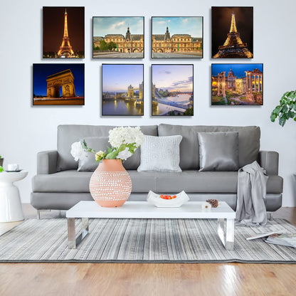 Front Loading Black Picture Frame 8x10 Set of 5 Wall and Table Mounting