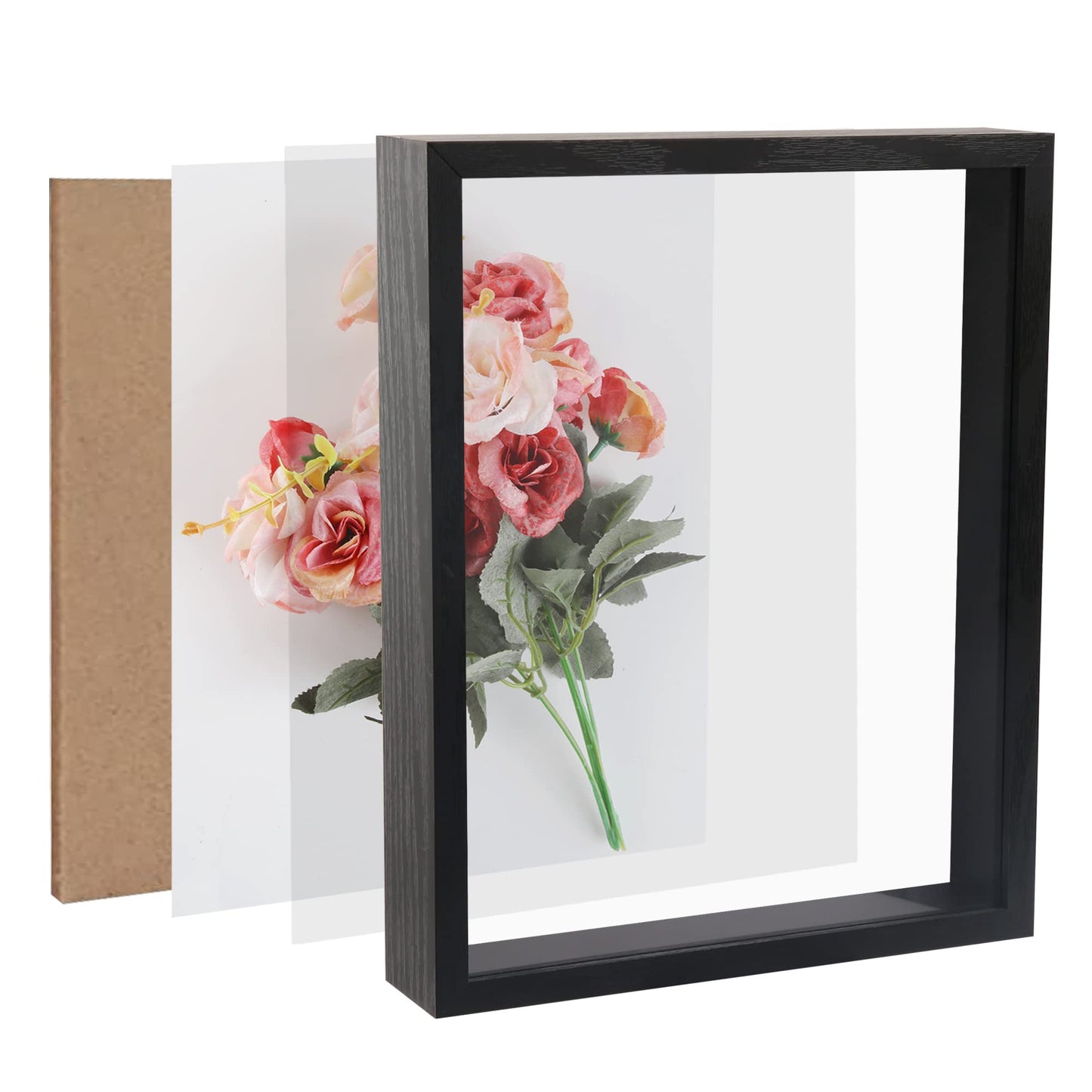 11x14 Shadow Box Frame, Display Case, Memory Box, Wood Picture Frame Black, 1 Pack