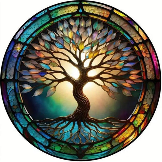 Tree of Life Stamped Cross Stitch Kits - Embroidery Kits for Beginners Adults,11 CT Patterns Dimensions Counted Cross Stitch Kits Arts Craft Kits,for Gift and Home Decor 14 x 14in