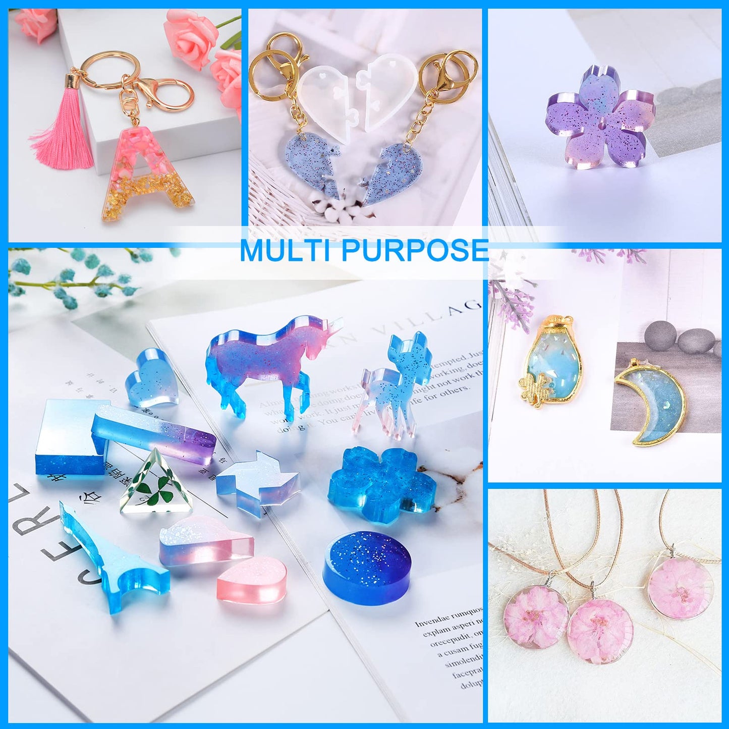 UV Resin 300g - Upgraded UV Resin Kit, Hard Type Crystal Clear Ultraviolet Curing UV Epoxy Resin for Craft Jewelry Making