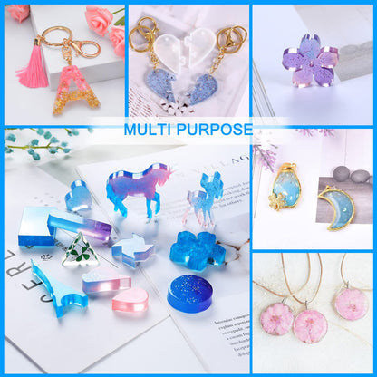 UV Resin 300g - Upgraded UV Resin Kit, Hard Type Crystal Clear Ultraviolet Curing UV Epoxy Resin for Craft Jewelry Making