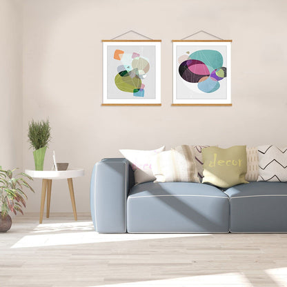 2 Pack Magnetic Poster Hanger Frame, 8x10 8x12 8x20 Poster Frames Wood Wooden Magnet Hanging Kit for Walls Print Poster Canvas Artwork Diamond Painting