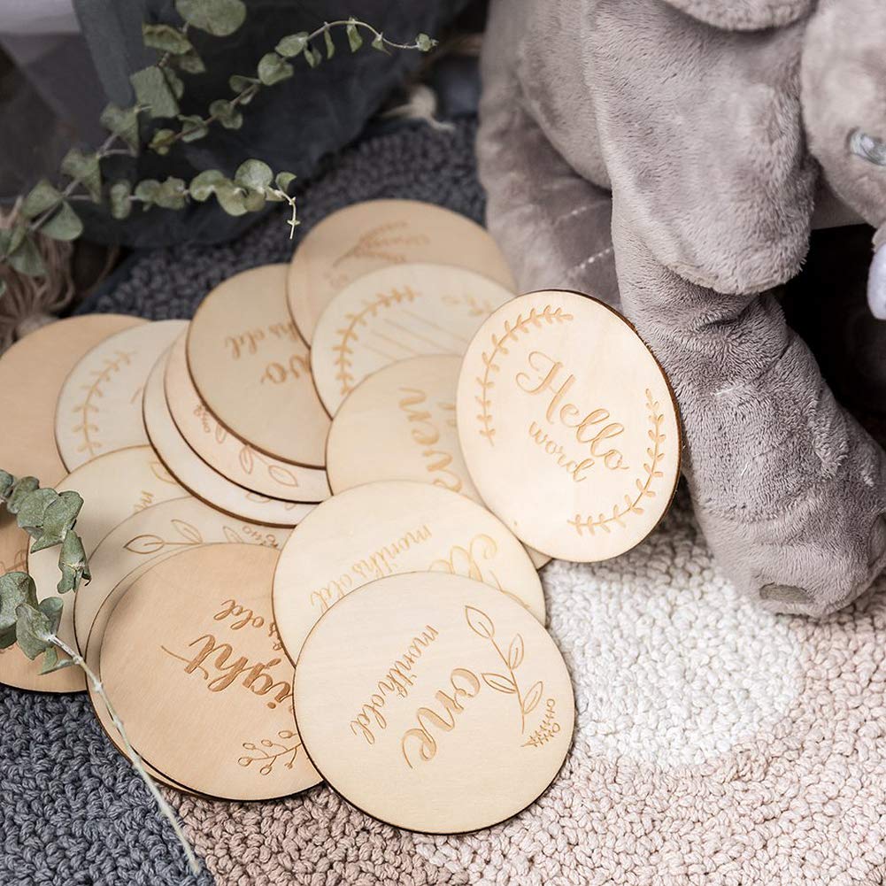 Unfinished Wood Circles for Crafts, Wood Rounds for Crafts, Round Discs for Painting, Writing, DIY Supplies, Engraving and Carving, Home Decorations (3" 36 Pcs)