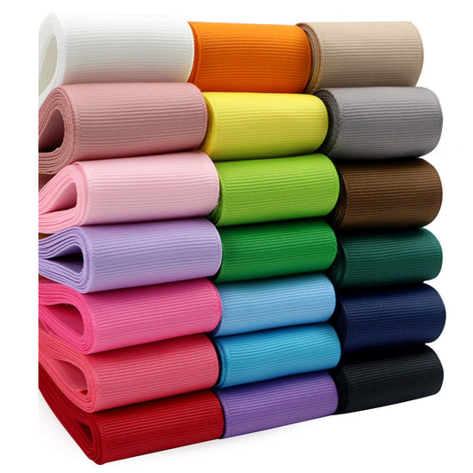 2 Inch Grosgrain Ribbon 20 Solid Color Assortment, 2" X 2 Yard Each, Total 40 Yds Per Package, Wide Ribbons Grosgrain Thick Hair Ribbons for Hair Bows