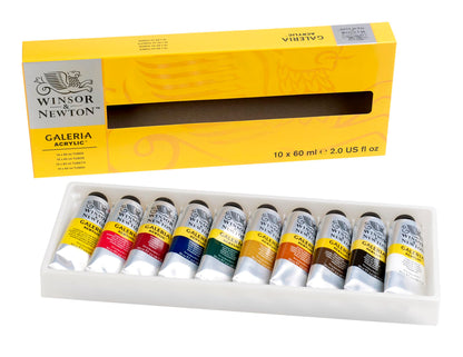 Acrylic Paint, 10 x 60ml (2--oz) Tube Paint Set