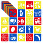 54 Pack Drawing Stencils, Hollow Out Drawing Templates, Plastic Animal Stencils for Craft Projects (5.6 x 6 in)