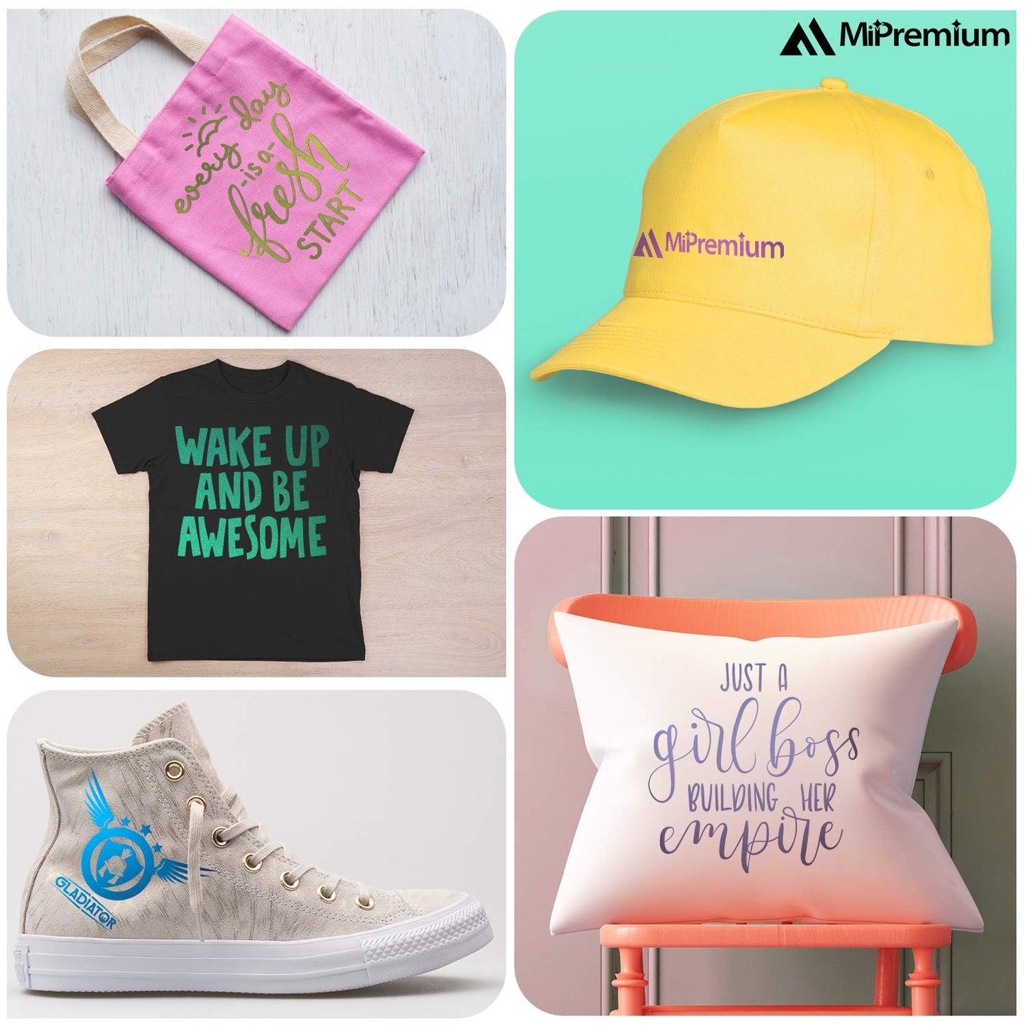 Chameleon Heat Transfer Vinyl Iron On HTV Compatible with Cricut Air & Expression Silhouette Cameo & Other Cutters. Assorted Gradient Change Color Pack of 12 x 12" Inch (6 x Sheets)