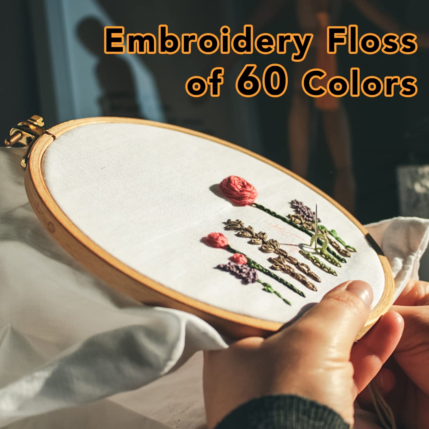 Embroidery Floss 60 Skeins Per Pack for Cross Stitch Threads,Embroidery Thread for Friendship Bracelet Making,Embroidery String for Craft