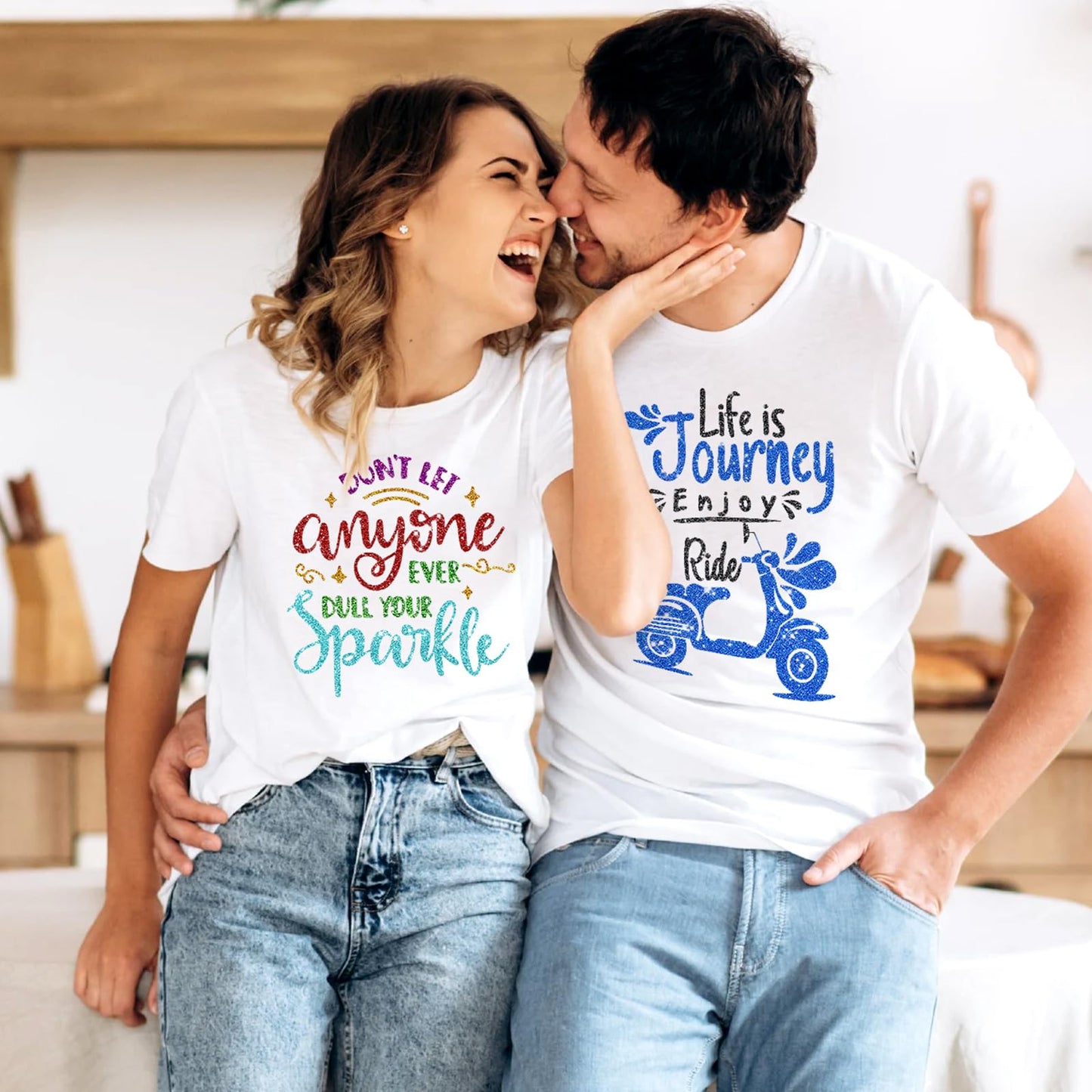 Glitter HTV Heat Transfer Vinyl - 16 Sheets 12"X12" Colorful Glitter Heat Transfer Vinyl Shinny Glitter Iron On Vinyl for T-Shirts Glitter HTV Compatible with Cricut Or Sillhoutte Cameo