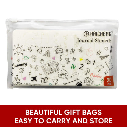 30 PCS Journal Stencils, Planner Stencils for Junk Journal Notebook Diary Scrapbook DIY Drawing Template Journal Stencil 4x7 Inch