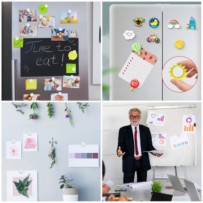 Refrigerator Magnets 50 Pcs, 10x3mm Tiny Round Disc Small Whiteboard Magnets for Crafts, DIY, Office, Dry Erase Board