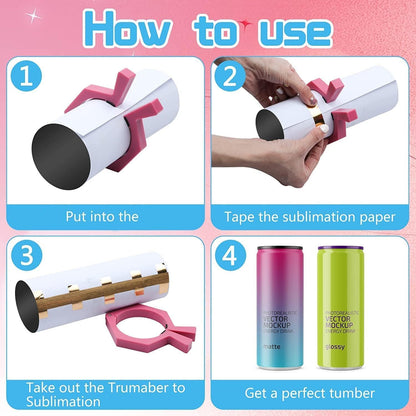 Sublimation Blanks Tumbler Clamp Tool, for 20 Oz Sublimation Blanks, Heat Resistant Gloves, Heat Tape Sublimation, Heat Tape Dispenser Sublimation Kit, Tumbler Clamp Clamp (Blue,Pink)