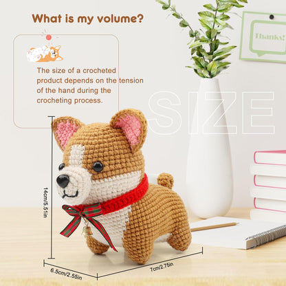 Animal Crochet Kit for Beginners: Includes Complete Tools Ample Yarn Step by Step Videos for Teens Adults - Perfect Amigurumi Kit for Indoor Entertainment & Long Journeys