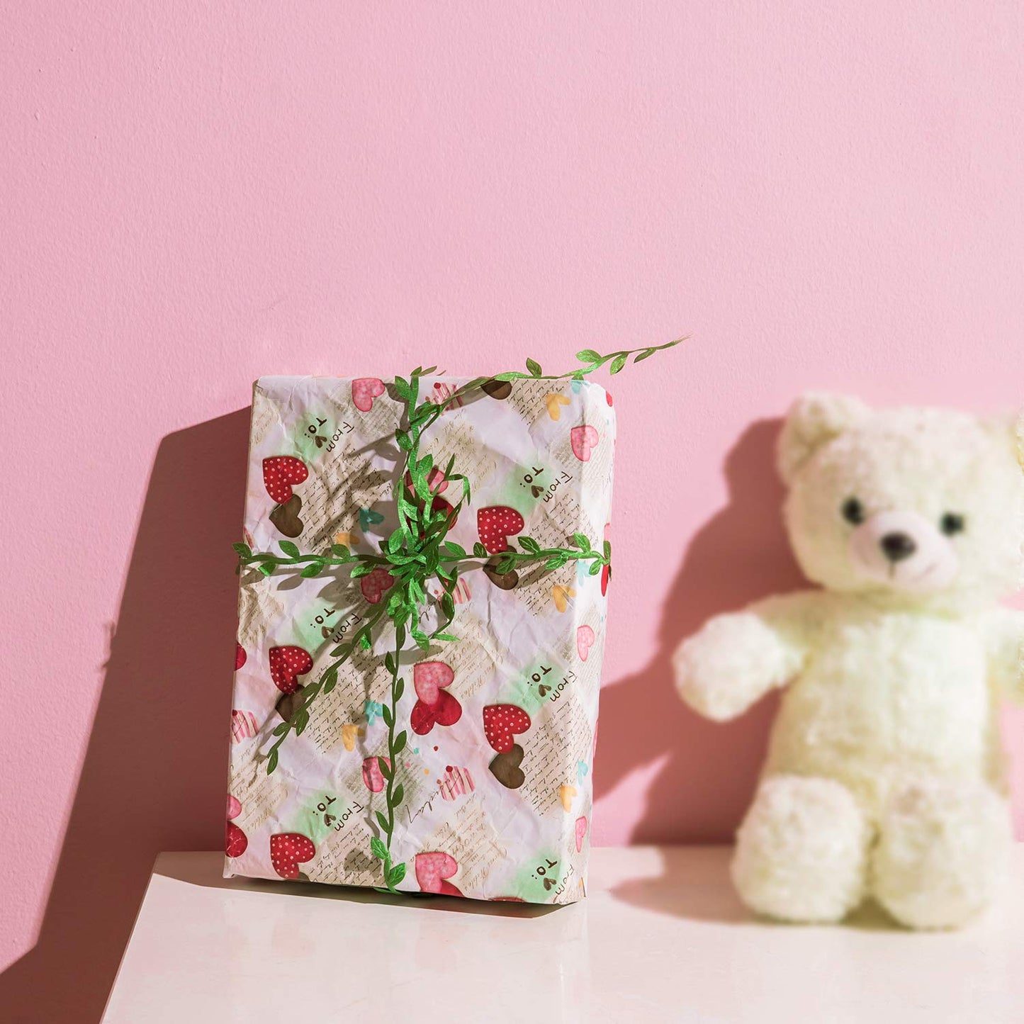 265 Ft Leaf Ribbon, Artificial Vines Leaves String Trim Ribbon Wild Jungle Botanical Greenery for Baby Shower Party Wedding Home Wreaths & DIY Craft