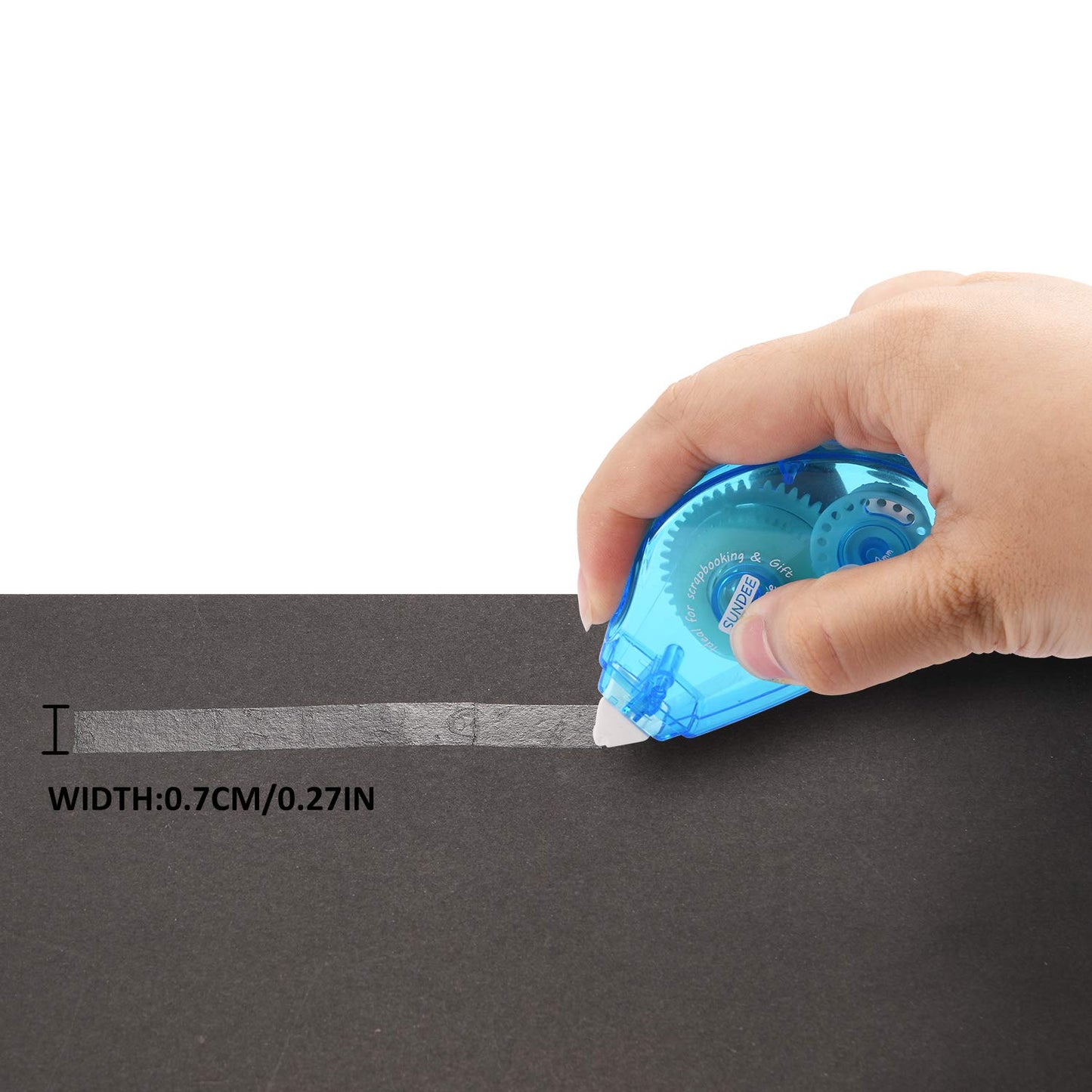 Glue Runner Permanent, Double Sided Adhesive Scrapbook Runner Tape Roller, 0.3-inch by 360-Inch, Permanent Adhesive Dots Roller Applicator, 4 Pack - Blue