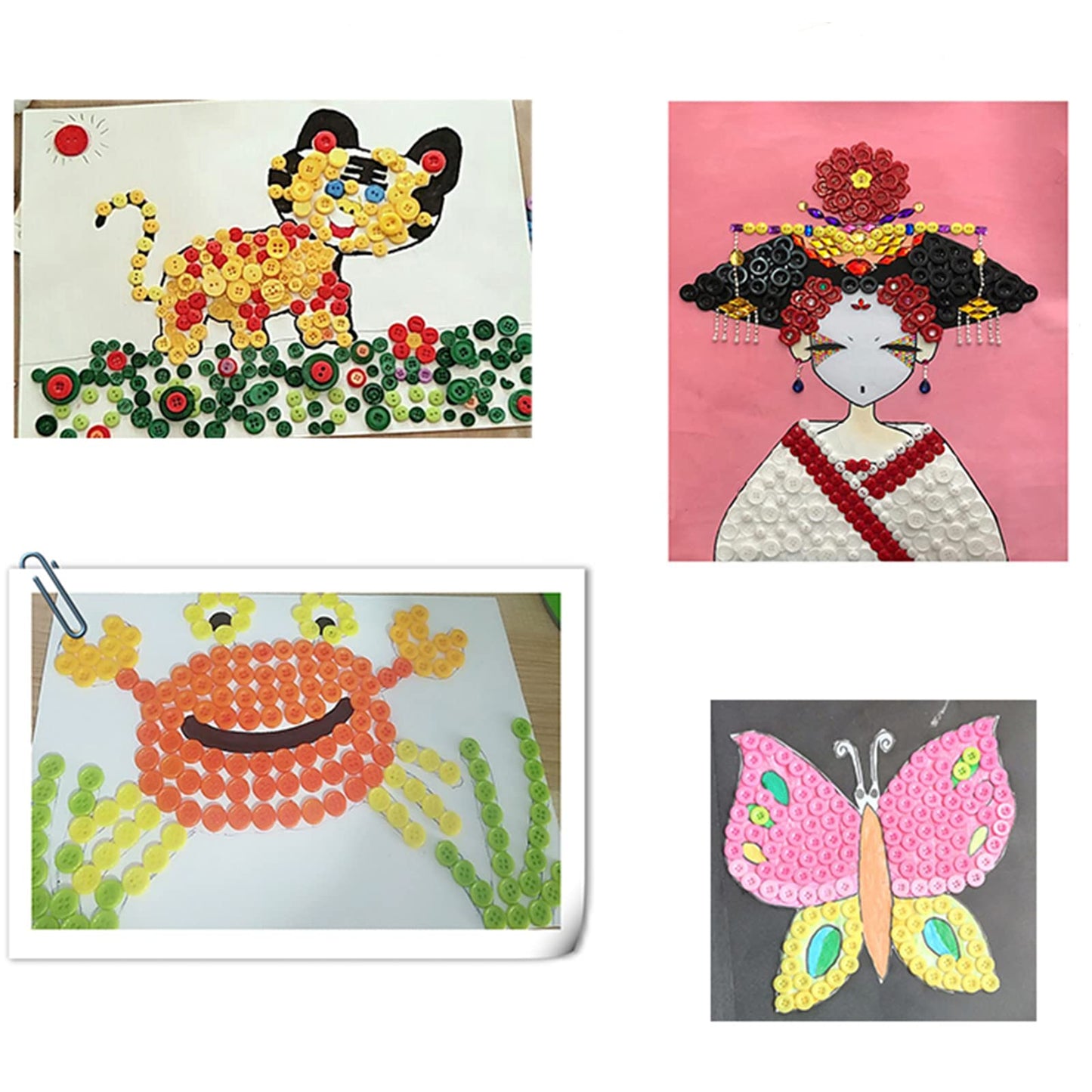 500-750Pcs Mixed Style Resin Buttons, Multiple Shapes, Mixed Colors Hand Sewing Craft, DIY Crafts, Kids Handmade Button Painting, DIY Handmade Decoration