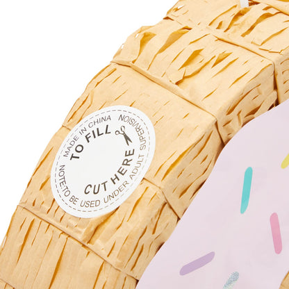 Pink Donut Pinata for Two Sweet Birthday Party Supplies - Baby Shower Decorations - Donut Birthday Party Pinata (Small, 13 x 3 Inch)