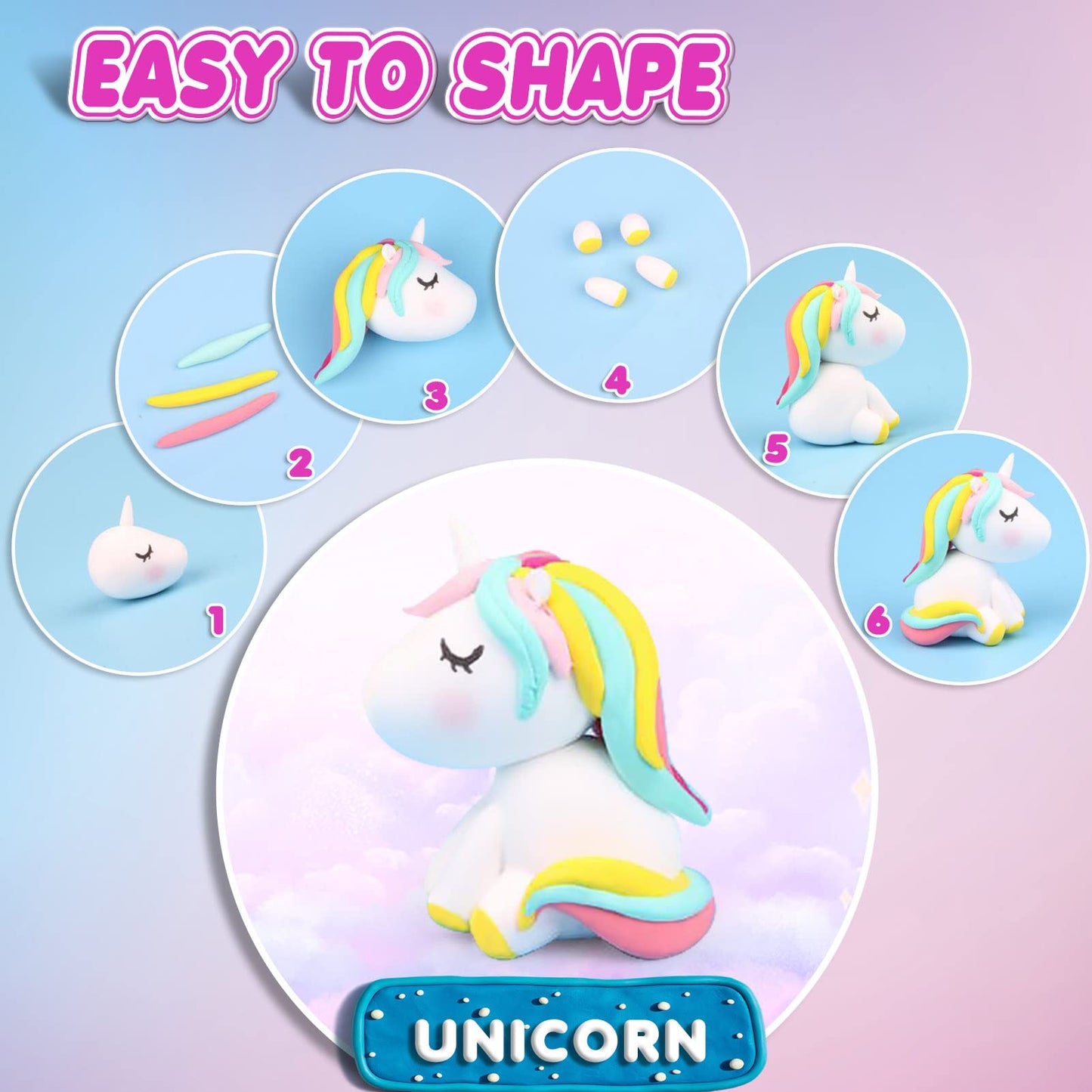 Air Dry Clay 36 Colors, Modeling Clay for Kids with Tools, Soft & Ultra Light, Toys Gifts for Age 3 4 5 6 7 8+ Years Old Boys Girls Kids