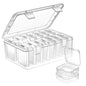 Small Bead Organizers, 15 Pieces Plastic Storage Cases Mini Clear Bead Storage Containers Transparent Boxes with Hinged Lid and Rectangle Clear Craft Supply Case