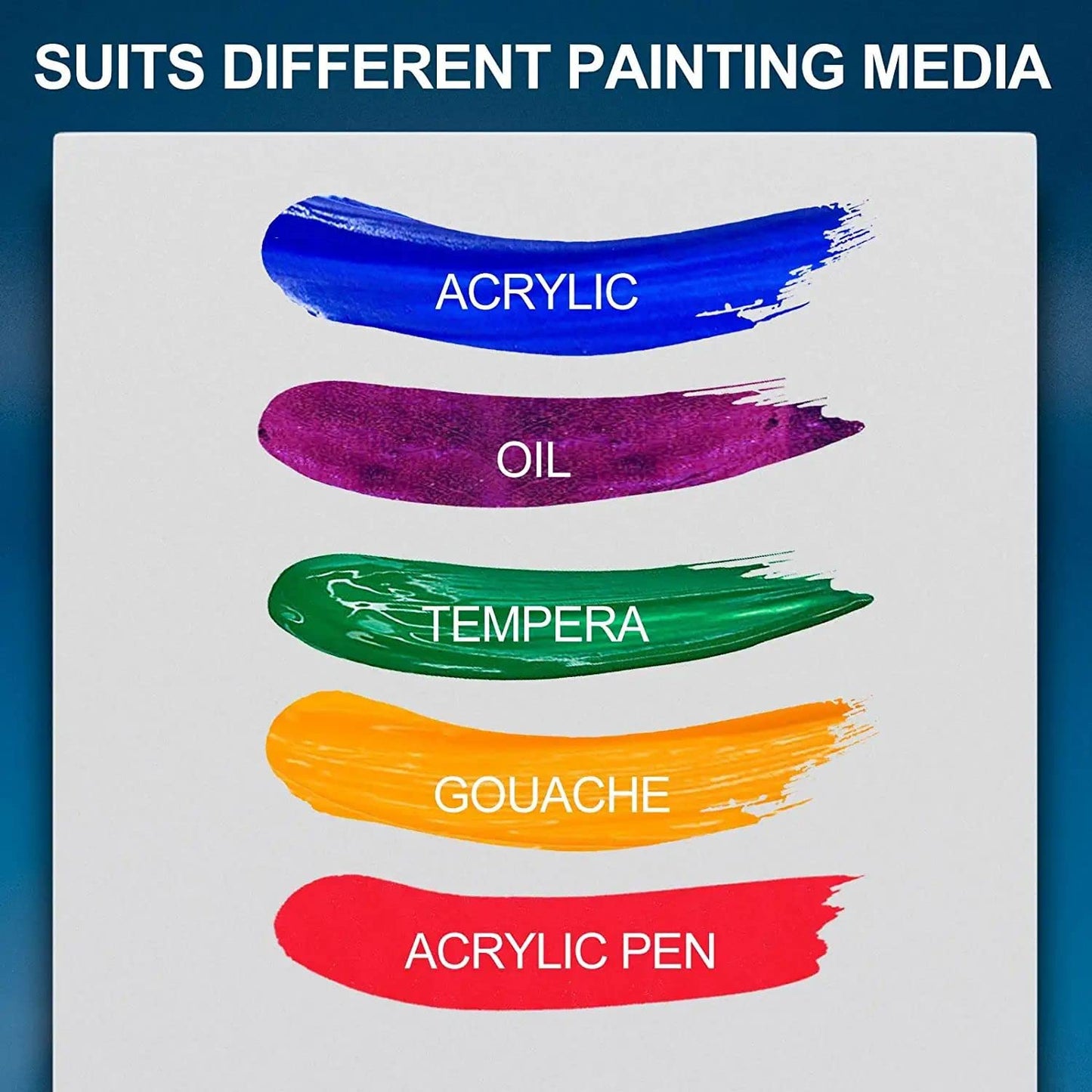 Canvases for Painting 8x10 Inch 12-Pack, 10 oz Primed 100% Cotton White Blank Canvas Boards for Painting, Art Supplies Paint Canvas Panels for Acrylic Oil Watercolor Tempera Paints