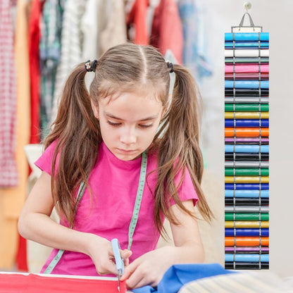 Vinyl Roll Holder with 60 Compartments and Keeper Door Hooks Strap, Clear Organizers Wall Mount for Home Craft Closet (Grey)