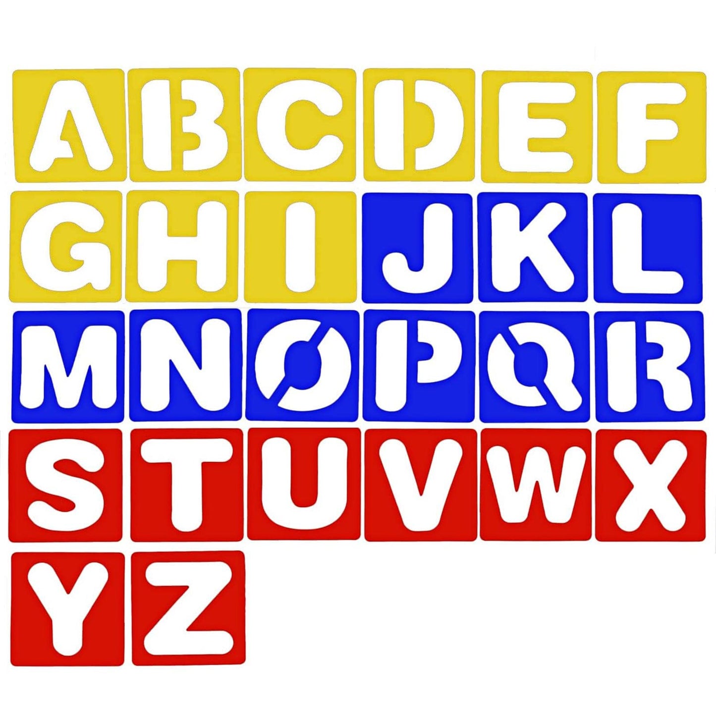 26 Pieces Alphabet Stencils Set Plastic Letter Stencils for Painting Learning, DIY Craft Decoration (3 x 3 Inches)
