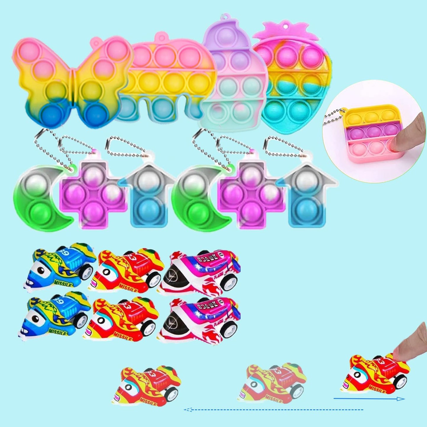 117 Pack Party Favors Toy Assortment Bundle for Kids,Birthday Bag Fillers Stocking Stuffers,Carnival Prizes School Classroom Rewards Treasure Box Toys Pinata Stuffers Goodie Bags Bulk Toys