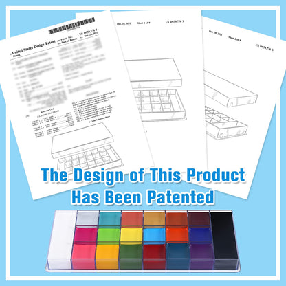 Face Body Paint Oil Makeup Set, 20 Colors FX Halloween Party Painting with Stainless Steel Mixing Palette and Spatula Tool,10 pcs Artist Paintbrushes,Tattoo Stencil Arts Crafts kit