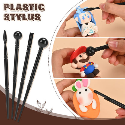 Clay Tools Kit,28 PCS Pottery Tools, Polymer Clay Sculpting Tools Kit,Air Dry Clay Tools Set for Kids, Adults,Pottery Craft,Drawing,Dotting,Carving,Molding,Baking,Modeling,Shaping