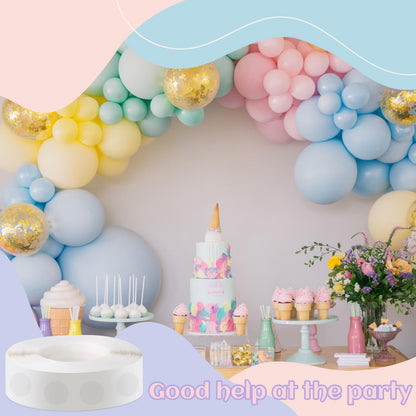 3000 Pieces Glue Points, Balloon Tape, Sticky Dots, Double Sided Glue Points, Balloon Sticky Dots for Craft, Wedding Decoration, Stick Photos