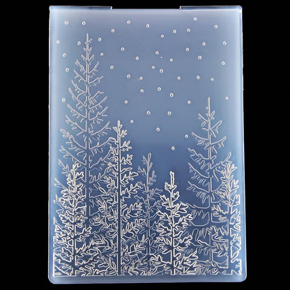 3D Tree Woodland Background Plastic Embossing Folders for Card Making Scrapbooking and Other Paper Crafts 3050933