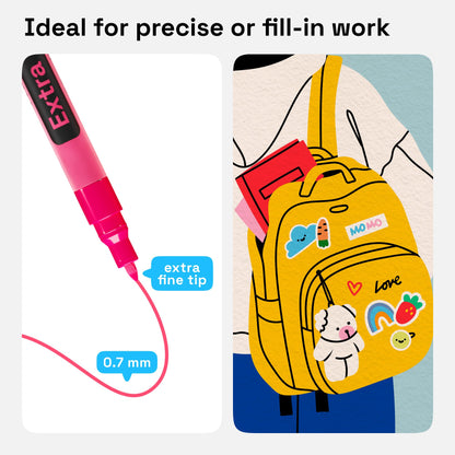 15 Acrylic Paint Pens, Art Set Acrylic Paint Markers, Fabric Markers for Textile, Canvas, Rock, Glass, Wood, Paper, Pumpkin, DIY for Kids and Adults