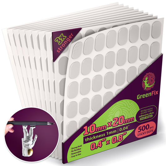 Large Clear Gel Dots Double Sided 500PCs - Self Adhesive Glue Sticky Dots Removable - Clear Gel Sticky Tack for Collectibles, Arts and Crafts, Figurines Home Decor - Double Sided Tape Dots