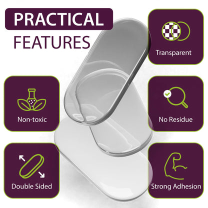 Large Clear Gel Dots Double Sided 500PCs - Self Adhesive Glue Sticky Dots Removable - Clear Gel Sticky Tack for Collectibles, Arts and Crafts, Figurines Home Decor - Double Sided Tape Dots