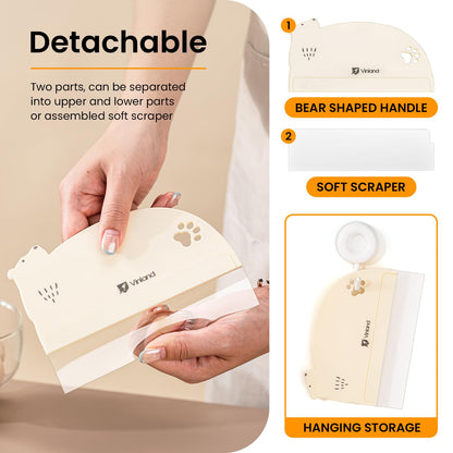 1 Pcs Food Grade Cake Scraper - cake decorating supplies -Transparent Flexible Plastic Cake Cream Smoother, Pastry Spatula for Bread & Cake Decorating (4 pcs Scrapers Included, Non-Installable)