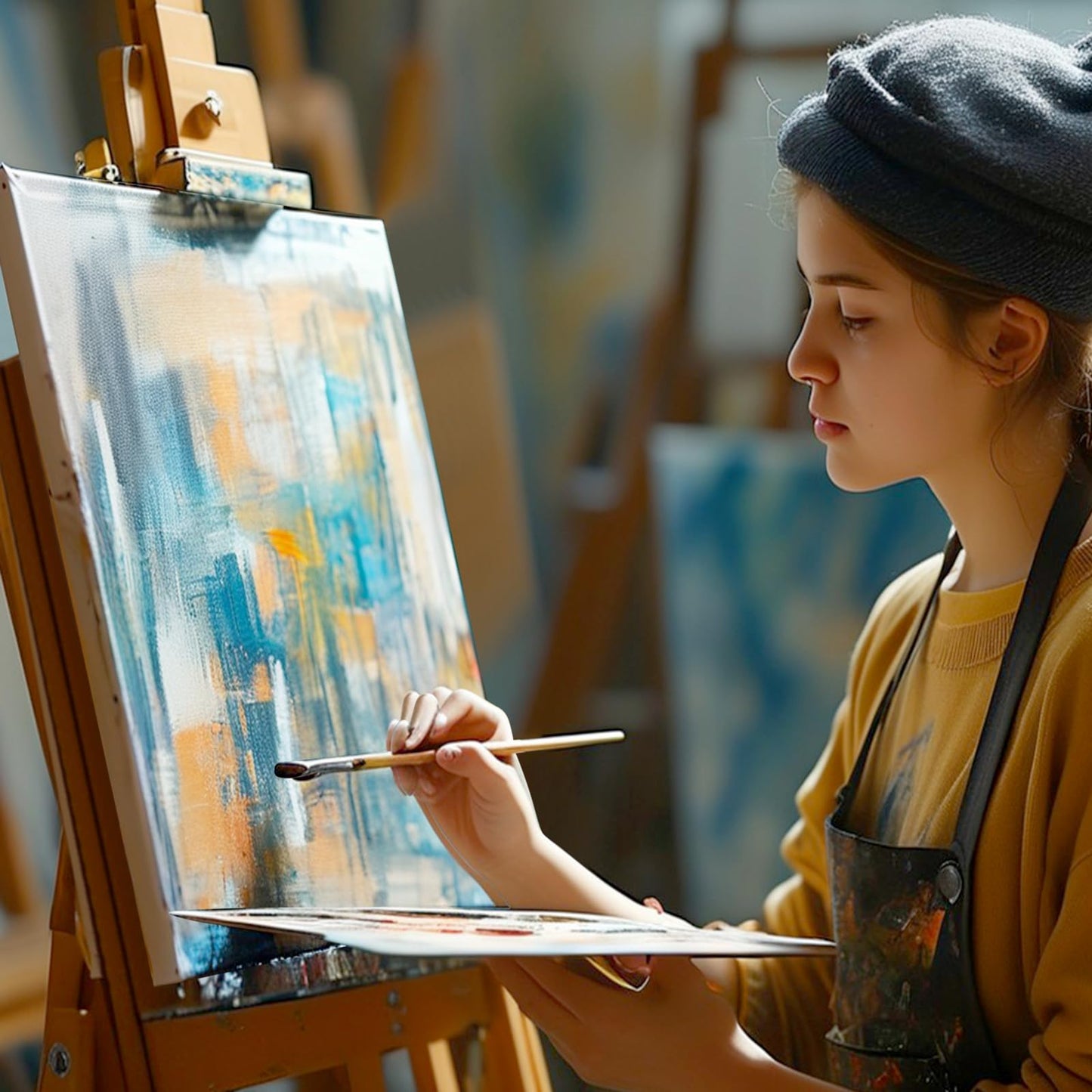 Canvas for Painting, 14 Pcs Muti Pack Stretched Painting Canvas, Blank Paint Canvas for Acrylic, Oil, Art Supplies for Artists, Adults 4x4,4x6, 5x7, 8x10,9x12, 11x14 Set of 14