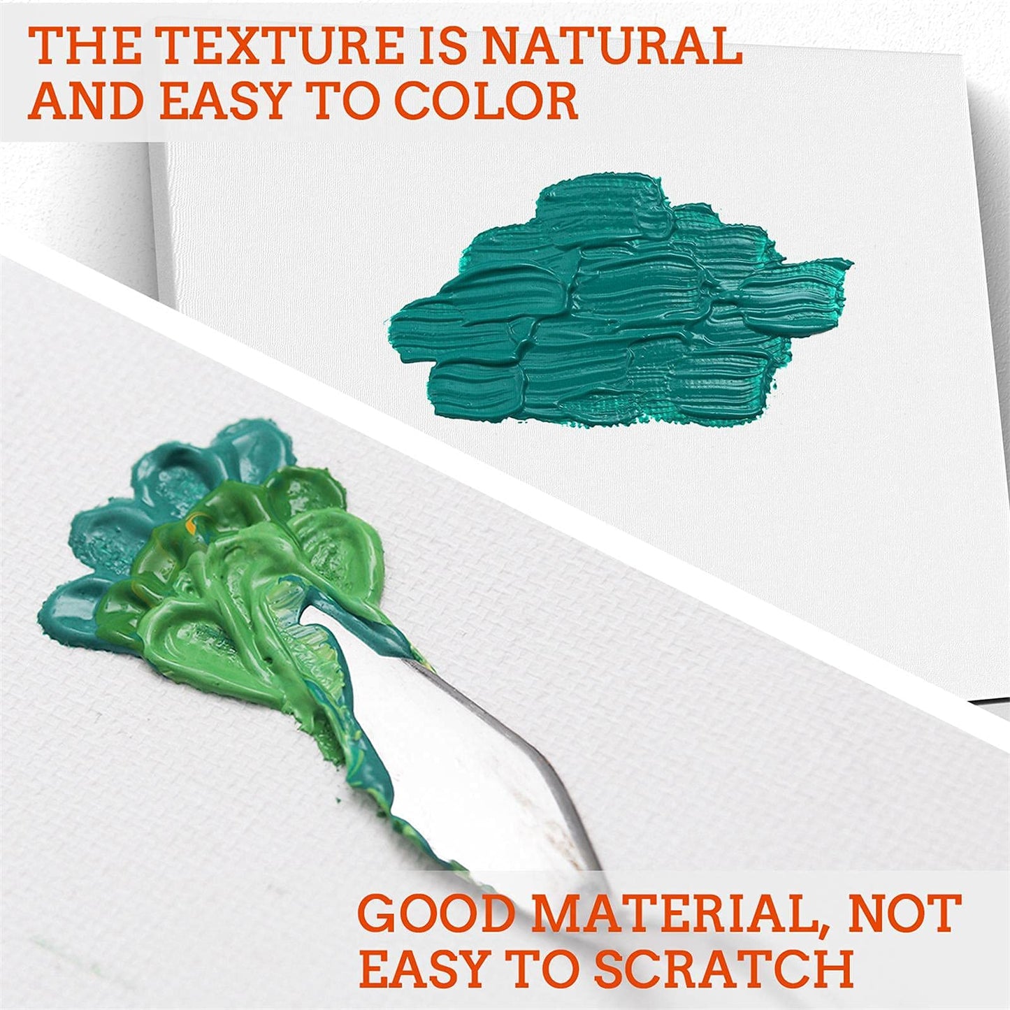 24 Pack Canvases for Painting with 4"x4", 5"x7", 8"x10", 9"x12", 11"x14", 12"x16", Round Canvas with 12"x12", 8"x8", 3 of Each, Painting Canvas for Oil & Acrylic Paint.