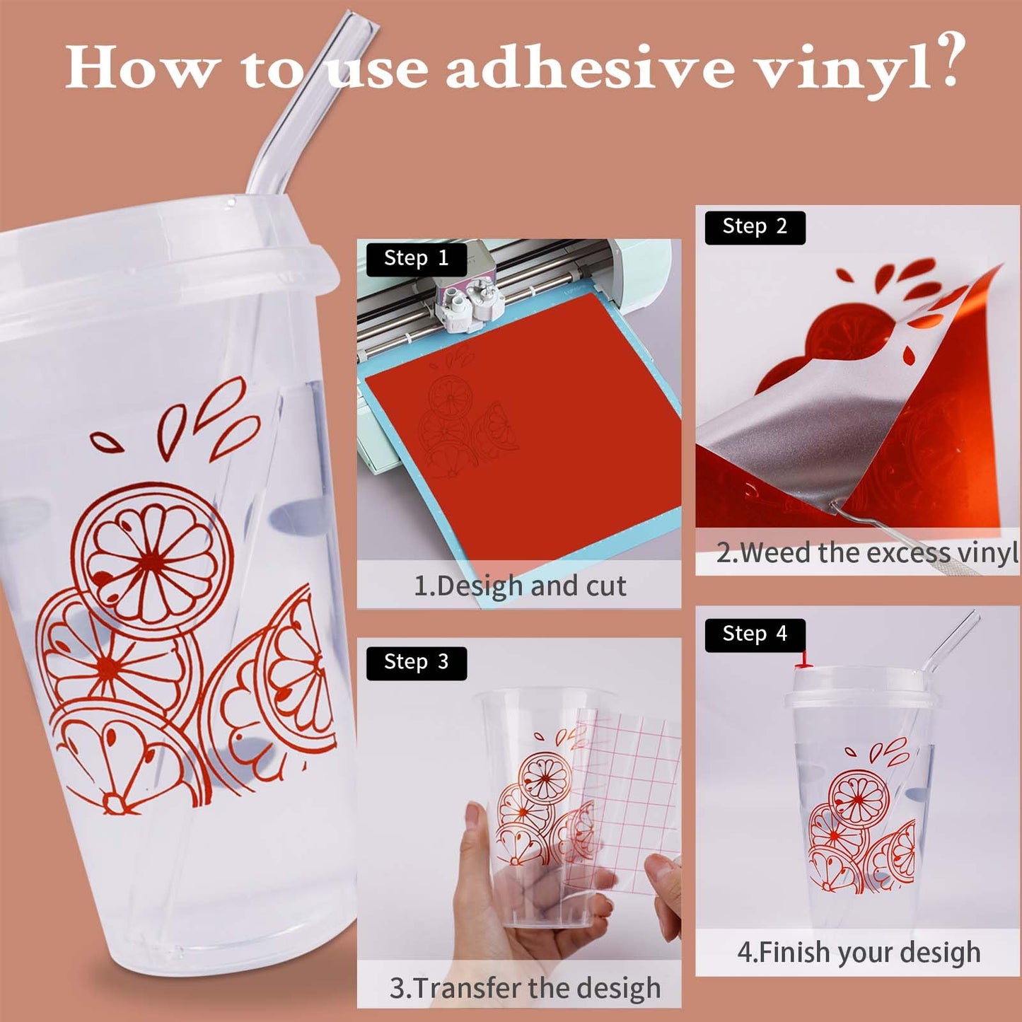 Matte Metallic Vinyl Permanent, 9 PCS 12 "x12 Metallic Vinyl Sheets - Permanent Adhesive Vinyl for Cricut Machine & Silhouette Cameo