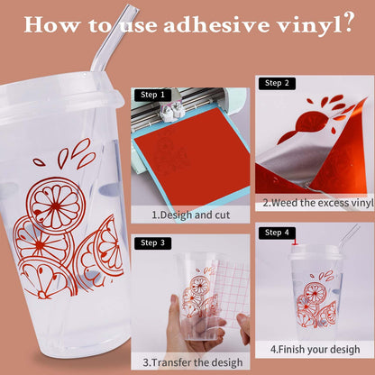 Matte Metallic Vinyl Permanent, 9 PCS 12 "x12 Metallic Vinyl Sheets - Permanent Adhesive Vinyl for Cricut Machine & Silhouette Cameo