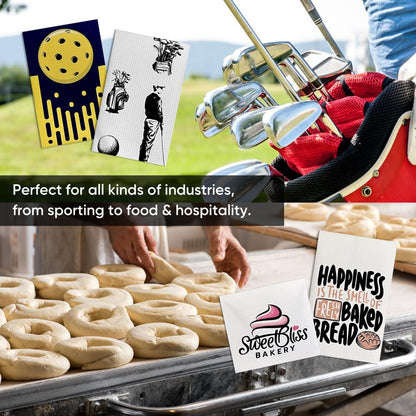 Sublimation Blanks | Premium Kitchen Towels | Waffle Weave Tea Towels | Polyester for Sublimation (16x24 Inches, Pack of 6)