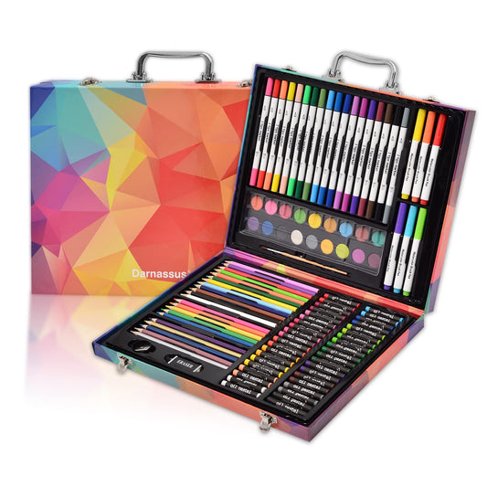 132-Piece Art Set, Deluxe Professional Color Set, Art Kit for Kids and Adult, With Compact Portable Case