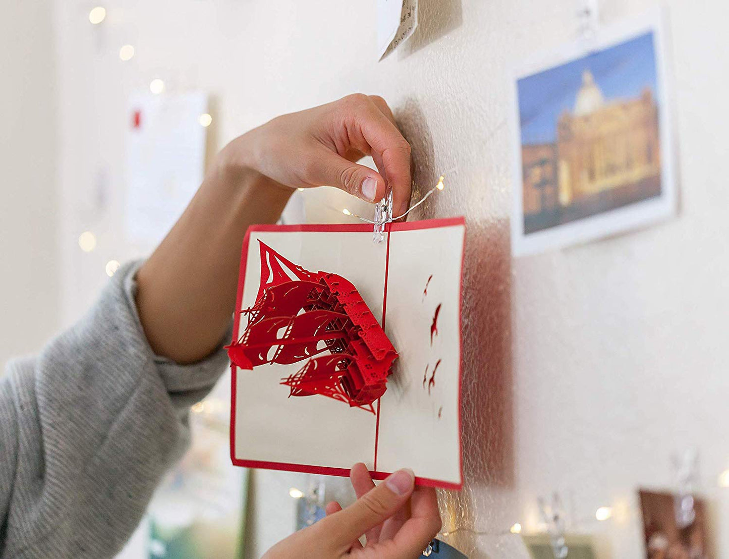 17Ft 50 LED Fairy String Lights with Clear Clips - Perfect for Dorm, Bedroom, Wedding Decor