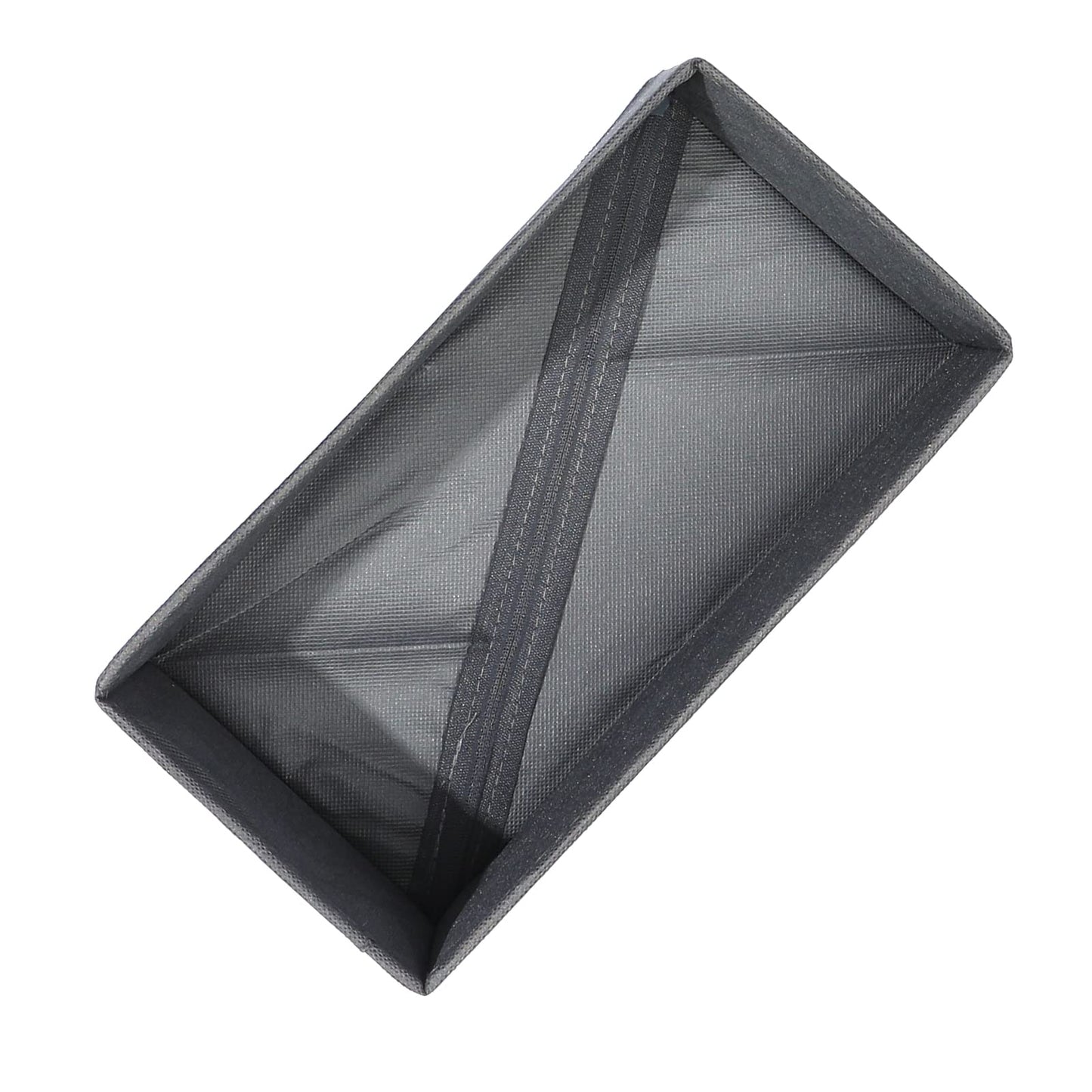 Socks Drawer Organizer Set of 3 Pack Grey, Underwear Dividers, Closet Cabinet Dresser Storage Boxes for Panties Stockings Leggings