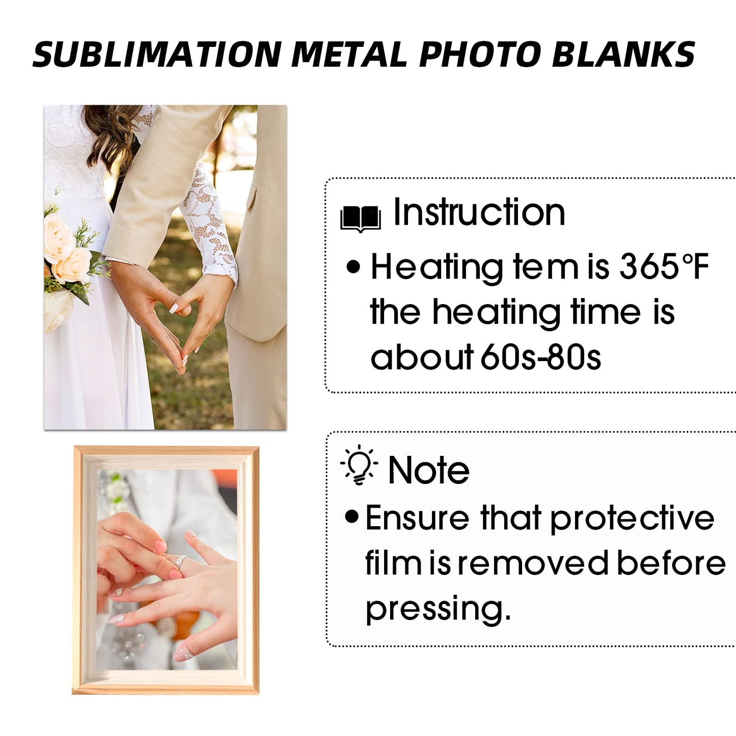 10 Pcs Sublimation Photo Blanks 8x10 Inch Metal Sign - Aluminum DIY Photo Sign Wall Frame Poster for Living Room Bedroom, White (Thickness 0.45mm)