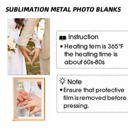 10 Pcs Sublimation Photo Blanks 8x10 Inch Metal Sign - Aluminum DIY Photo Sign Wall Frame Poster for Living Room Bedroom, White (Thickness 0.45mm)