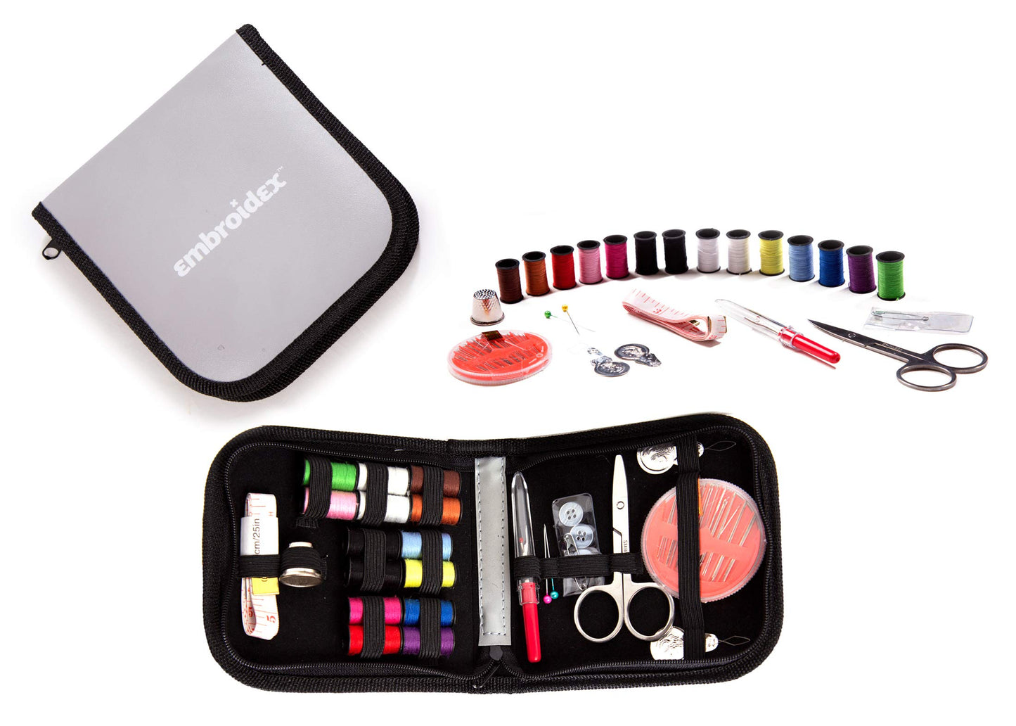 Sewing Kit - Home, Travel & Emergencies - Quality Notions, Scissor & Thread - Great Gift